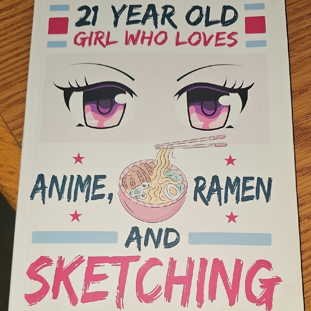 Anime Ramen 21 Year Old Sketching Journal - NEW